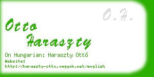 otto haraszty business card