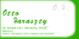 otto haraszty business card